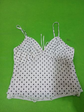 Damen-Top mit Polka-Dots und Spaghettiträgern