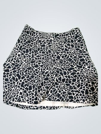 Merona Damen Rock in A-Linie mit schwarz-weißem Giraffenmuster, Größe 10
