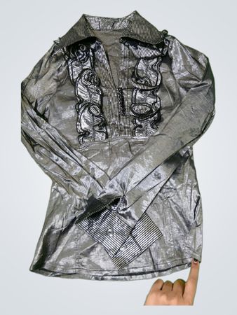 Langärmlige Rüschenbluse