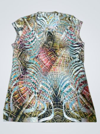 Ärmelloses Top mit abstraktem Print