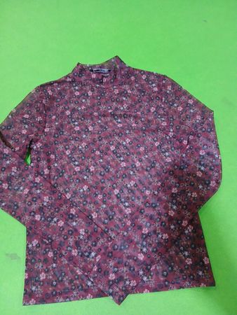FB Sister Floral Mesh Mock Neck Top