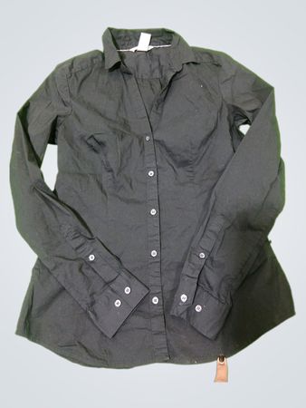 H&M schwarzes Hemd mit Knöpfen
