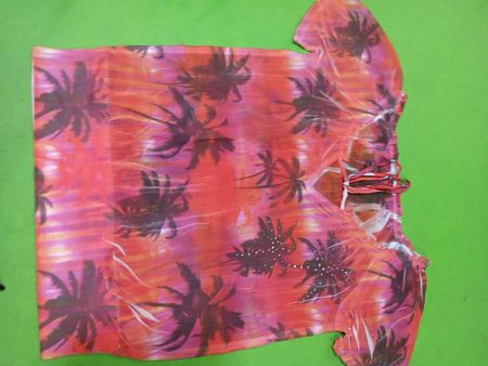 Maurices Tropical-Print-Durchsichtige Bluse