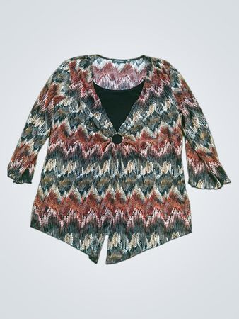 NOTATIONS Damen Top mit geometrischem Muster