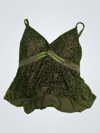 Schwarze Leopardenmuster-Chemise