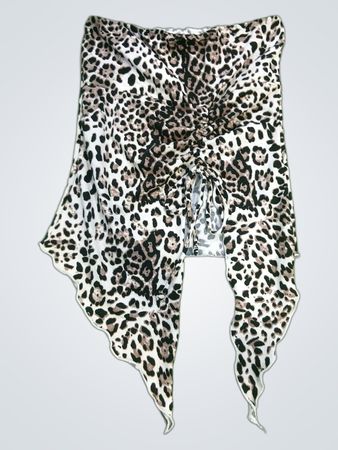 Just Polly New York Neckholder-Top mit Leopardenmuster