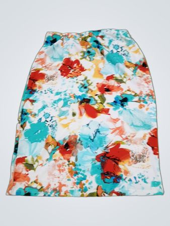 Regenbogen-Blumenmuster-Midirock