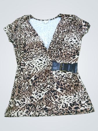 Suzy Tiermuster Kurzarmshirt