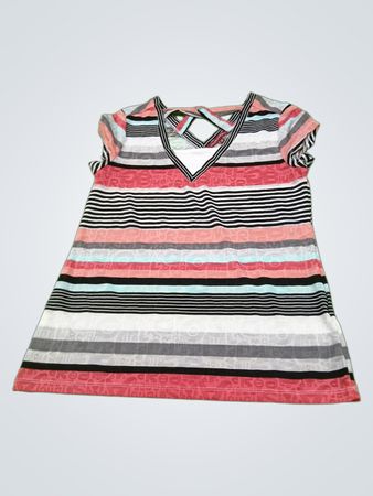 SAN FRANCISCO Gestreiftes V-Ausschnitt T-Shirt
