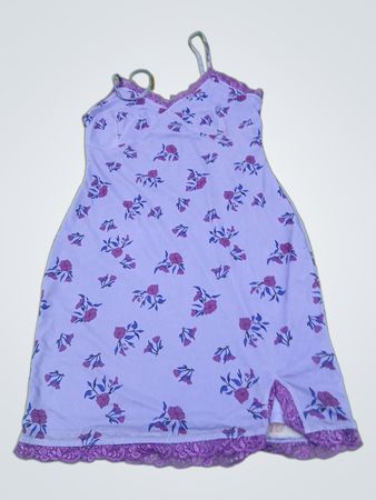 Damen-Slipkleid mit floralem Print und Spitzensaum