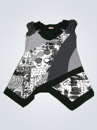 Bali Patchwork Asymmetrisches Tunika-Oberteil