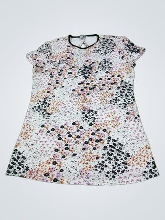 Damenkurzarmkleid mit Blumenmuster