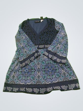 ACCESSORIES by Liz Claiborne Company Blauer Paisley‑Print Tunika‑Top