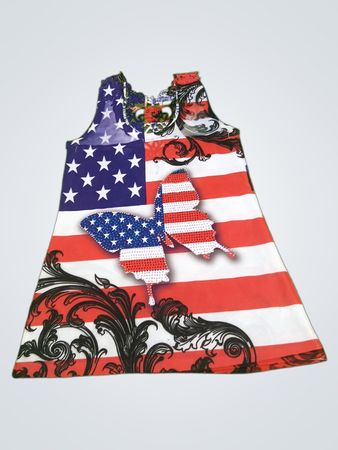 Amerikanisches Flaggen-Schmetterlingskleid