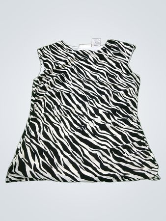 Kathie Lee Collection Zebra-Print ärmelloses Top