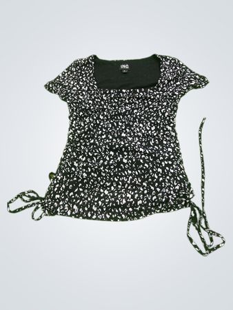 INC International Concepts Women's Ruched Print Top