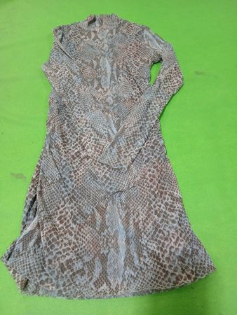 Schlangenhaut-Print Netzkleid
