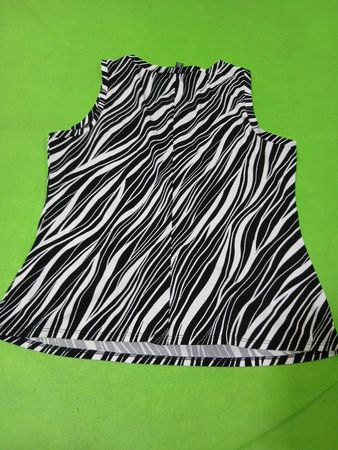 BOLD Elemente ZUSCHNEIDEN AUF KURVE Zebra Print Top