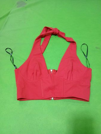 Forever 21 rotes Neckholder-Crop-Top