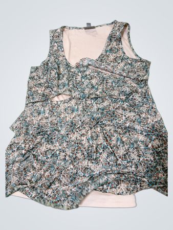 FOZ & ALI Damen ärmelloses, geschichtetes Top mit Print