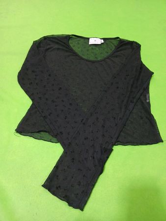 Daisy Street Schwarzes Mesh-Top