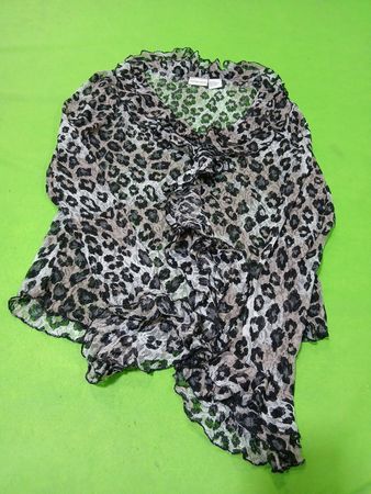 Newport News Leopardenmuster Spitzenvolant-Top