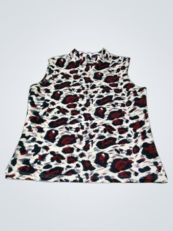 Vicio ärmelloses Mock-Neck-Oberteil mit Leopardenmuster