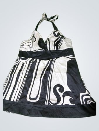 Schwarz-weißes Neckholder-Top