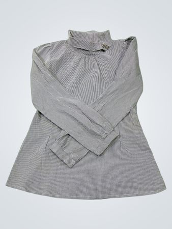 ÜZ SA Damen Kariertes Langarmkleid mit hohem Kragen