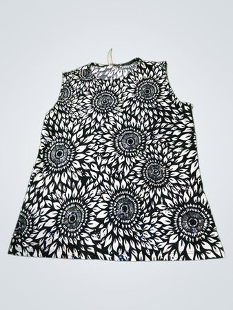 Susan Lawrence ärmelloses Top mit Sonnenblumenmuster