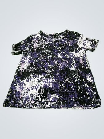 Strukturiertes T-Shirt mit abstraktem Print