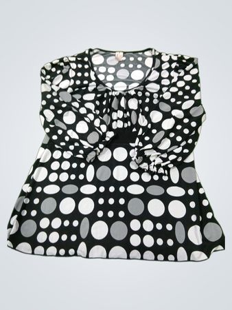 Susan Lawrence Damen-Polka-Dot-Langarmshirt
