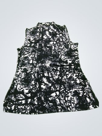 JESSICA Black & White Abstract Print Ärmelloses Top