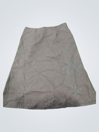 InWear brauner bestickter A-Linien-Rock mit Größenetikett