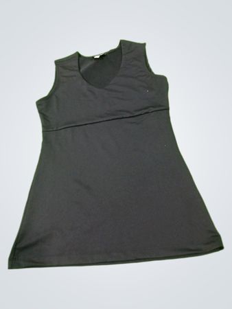 DG Uniforms Schwarzes ärmelloses V-Ausschnitt-Top