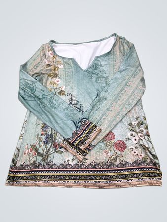 Langarm-Tunika mit Print