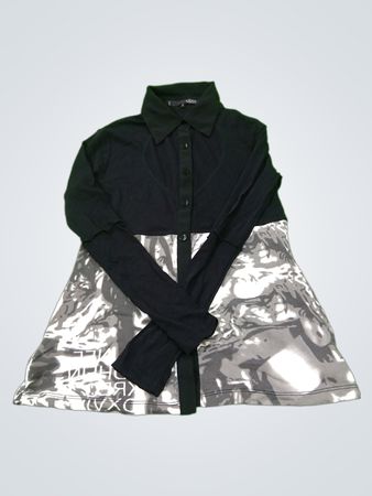 NESS Black and White Graphic Print Shirt