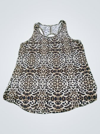Leopardenmuster-Ärmelloses Top