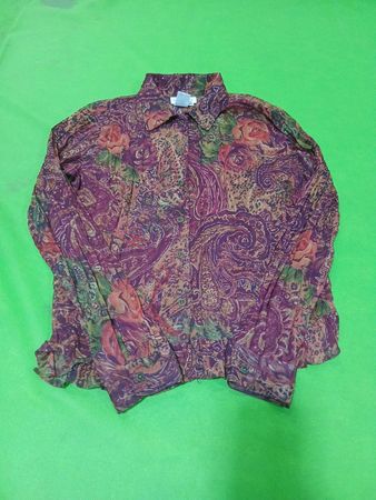 Coldwater Creek Paisley Floral Print Bluse