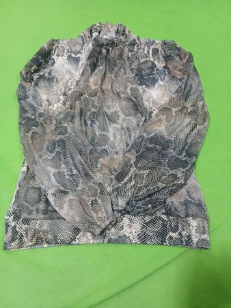 OSSO Snake Print Sheer Bluse