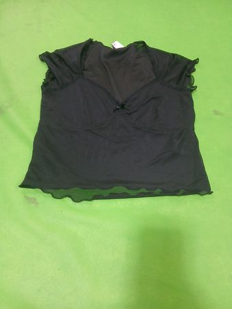 H&M schwarzes Mesh-Top