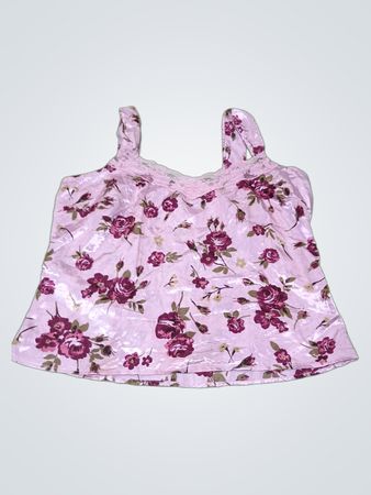 ATLAST CLASSICS Kamelien-Top mit Blumenmuster und Spitzenbesatz