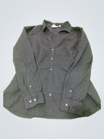 H&M Schwarzes Hemd mit Knopfleiste