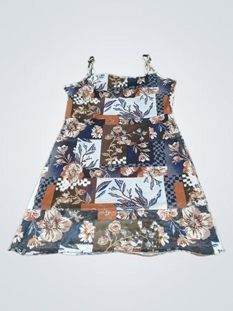 Florales Patchwork-Minikleid