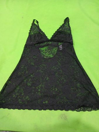 Schwarzes Spitzen-Babydoll