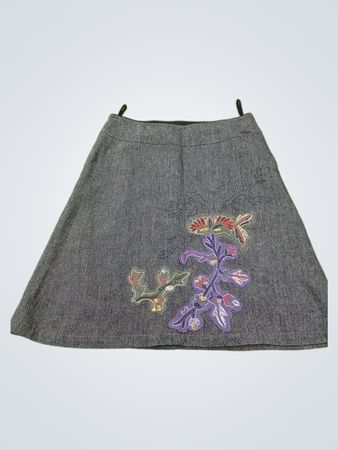 S. Oliver A-Linien-Rock mit Blumenstickerei