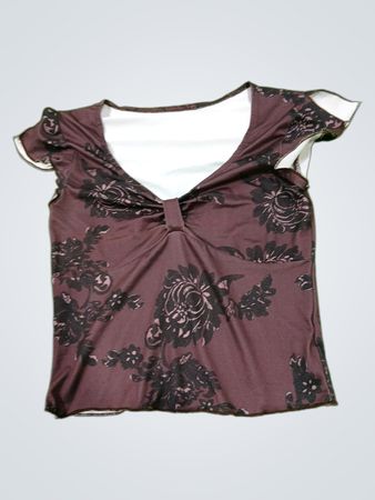 Braunes Oberteil mit Blumenmuster