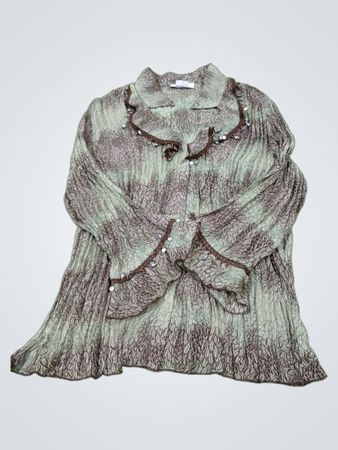 Dressbarn Long-Sleeve Verziertes Langarm-Bluse