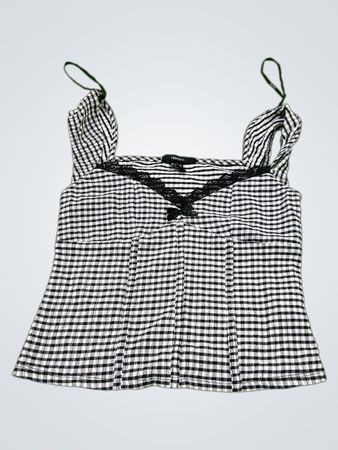 Forever 21 Gingham Spitzen-Trim Cami-Top