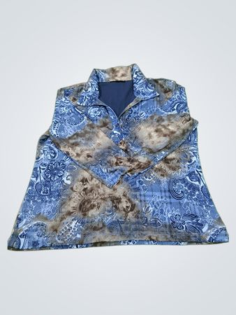Langärmeliges Hemd mit Kragen und Paisley-Muster